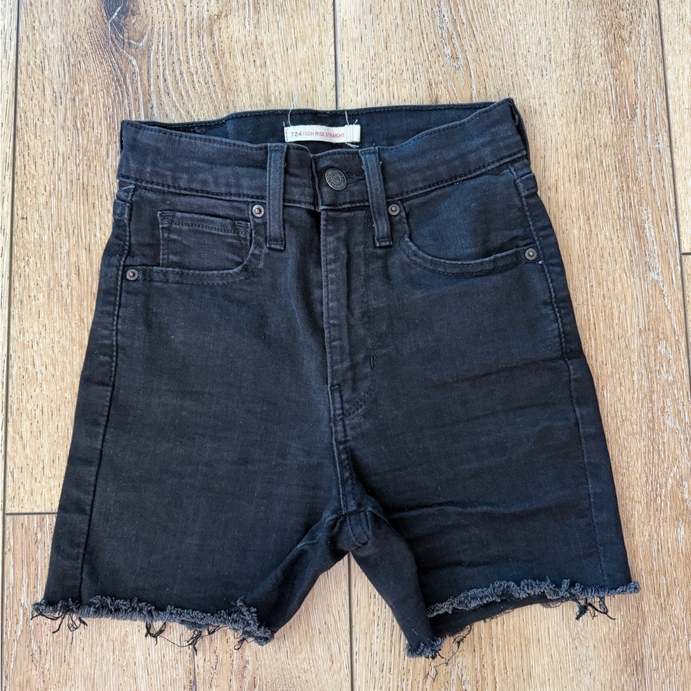 Levi’s Black Denim Cutoff Shorts